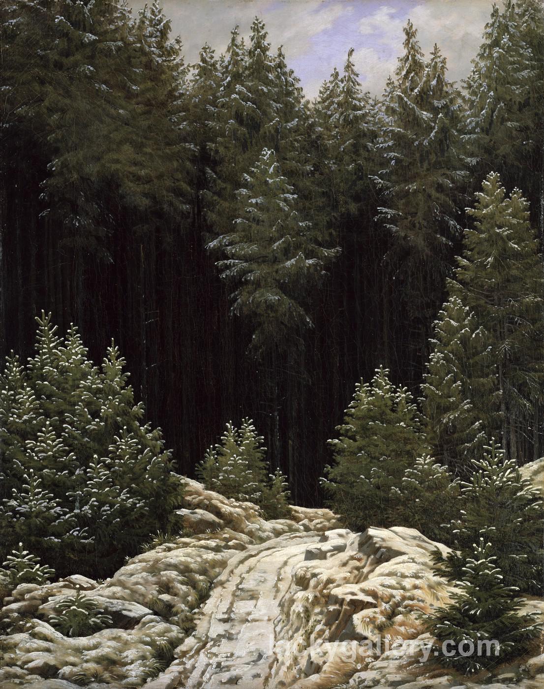Early snow by Caspar David Friedrich paintings reproduction